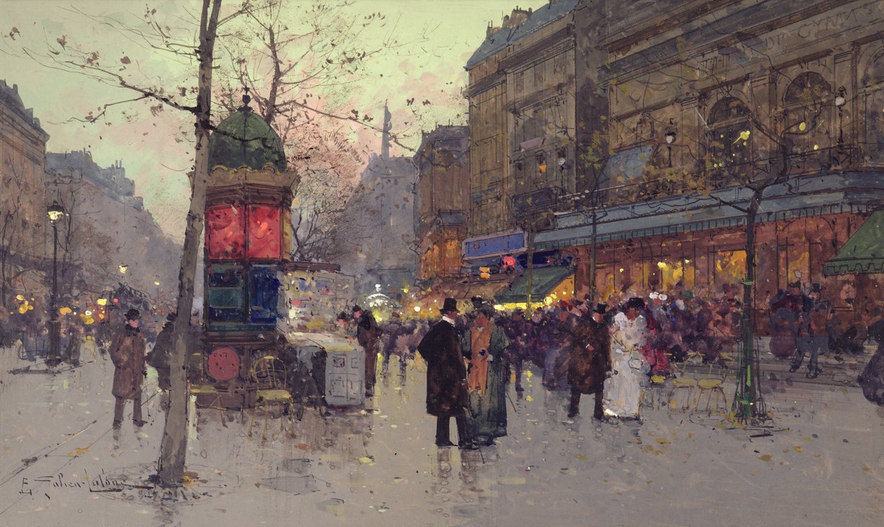 Paris gatebilde av Eugene Galien Laloue