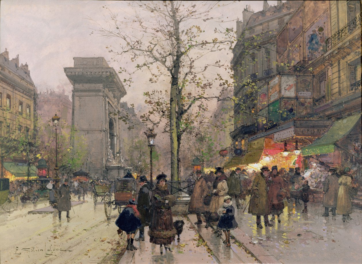 Porte St. Denis, Paris av Eugene Galien Laloue