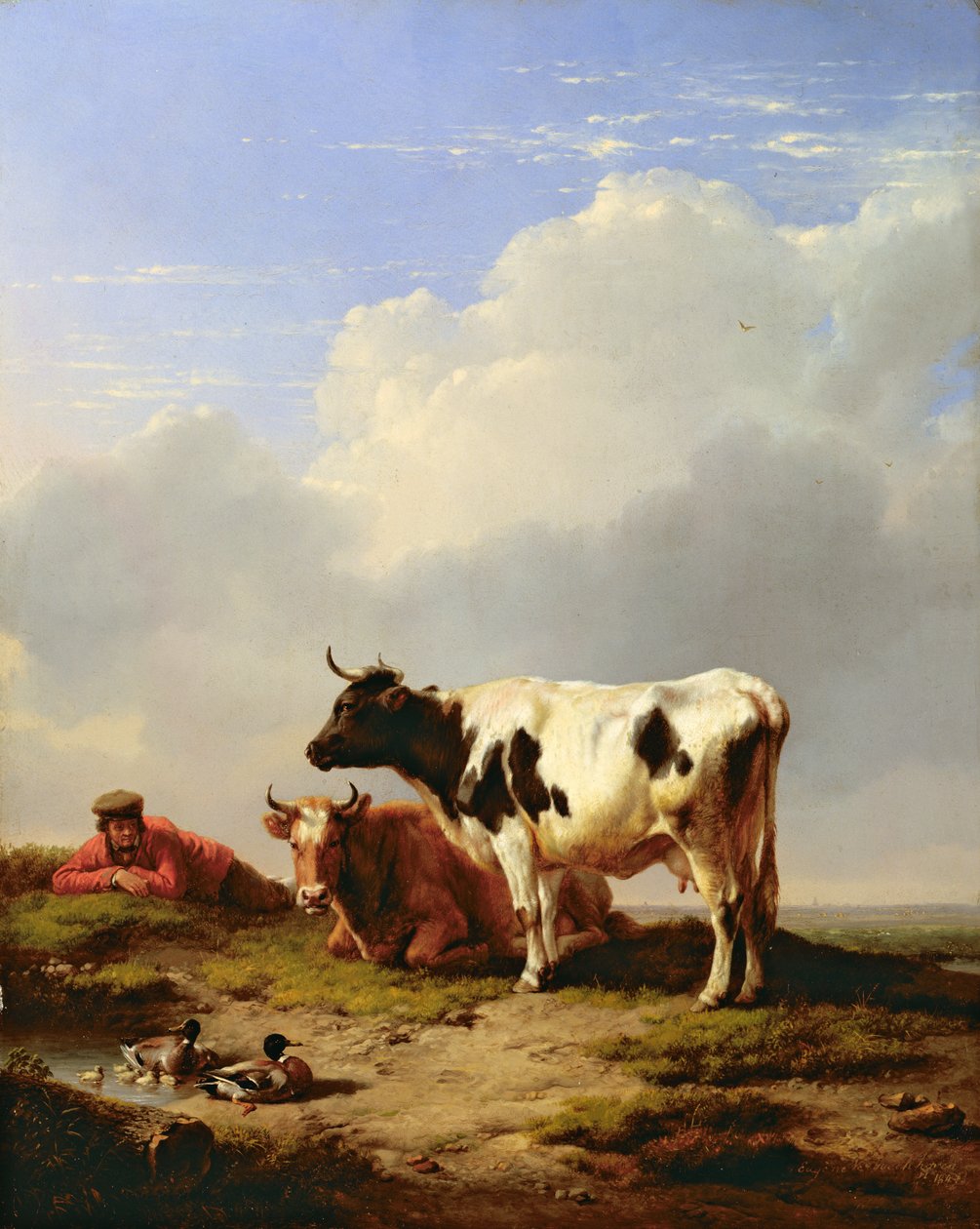 Middagshvile, 1847 av Eugene Joseph Verboeckhoven