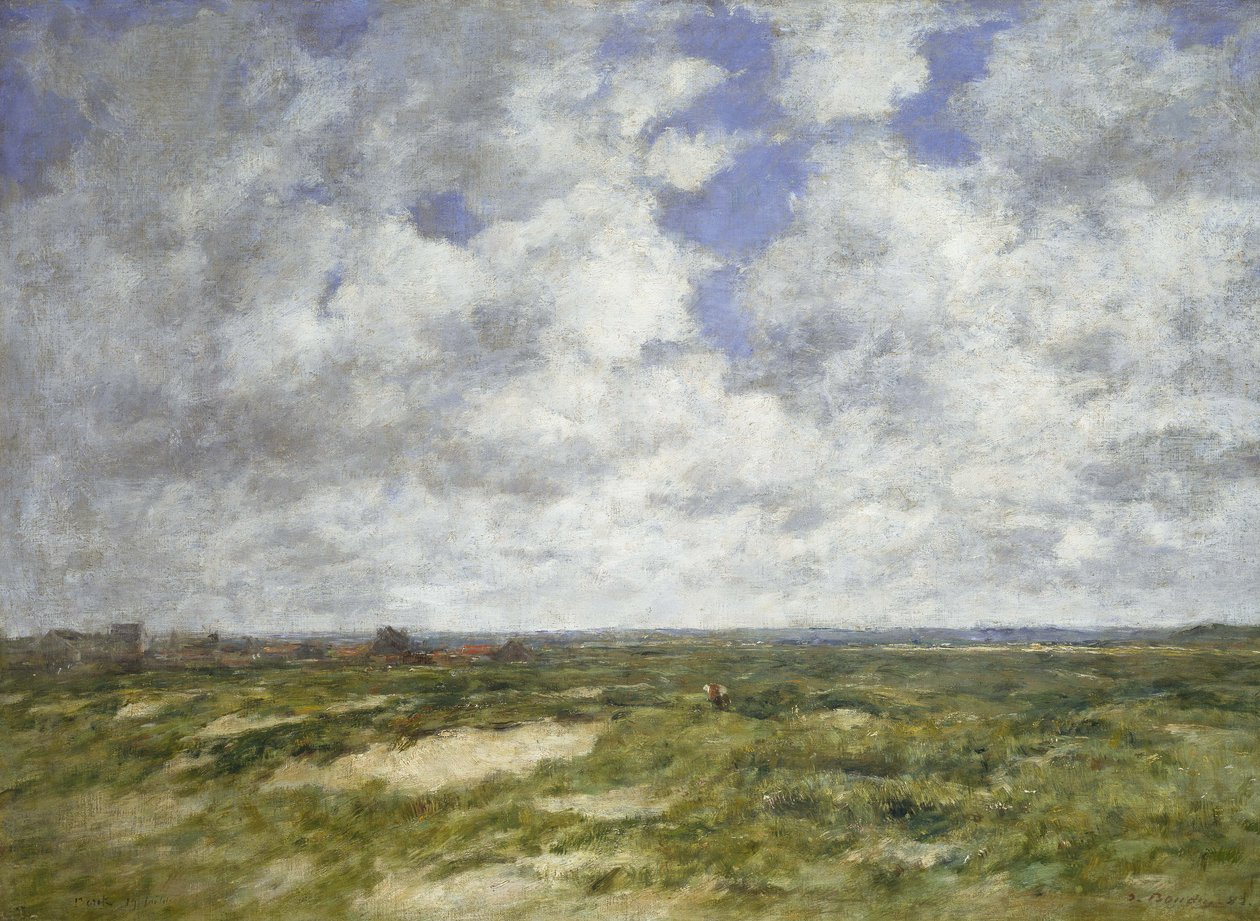 Berck, overskyet landskap, 1882 av Eugene Louis Boudin