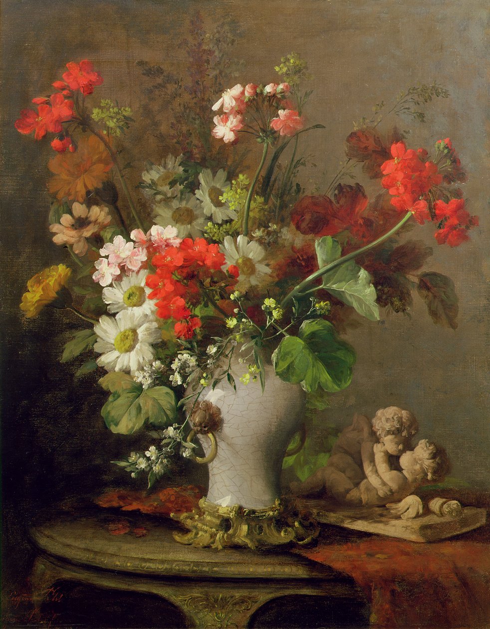 Sommerblomster i vase av Eugene Petit