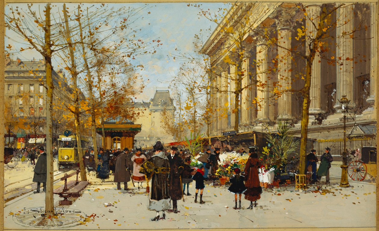 Blomstervandring (gouache) av Eugene Galien Laloue