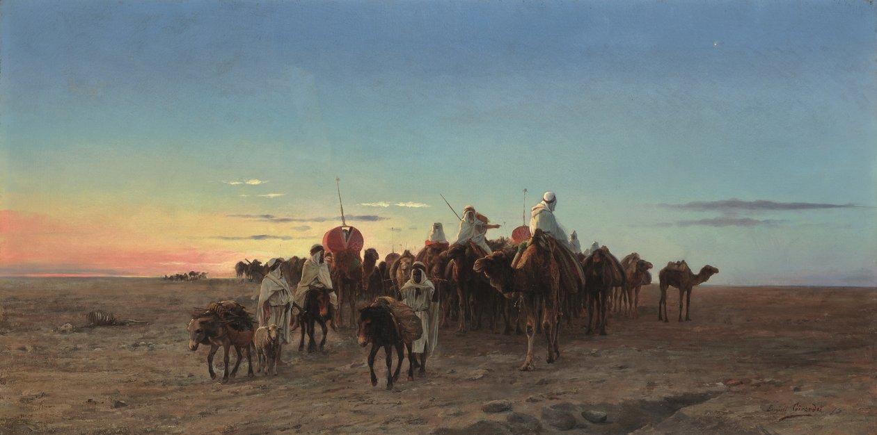 Campingvognen i skumringen av Eugene Alexis Girardet