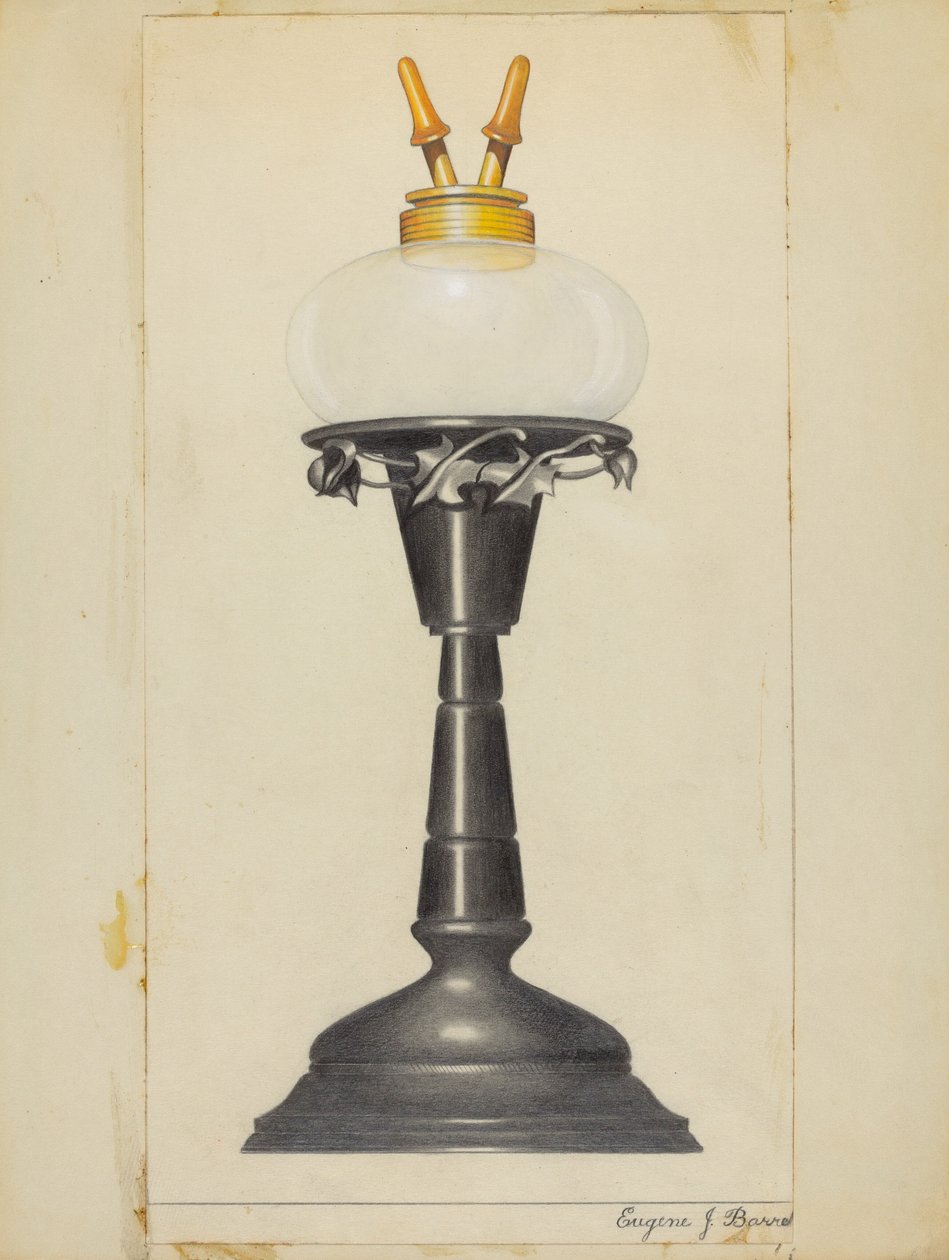 Camphene lampe av Eugene Barrell