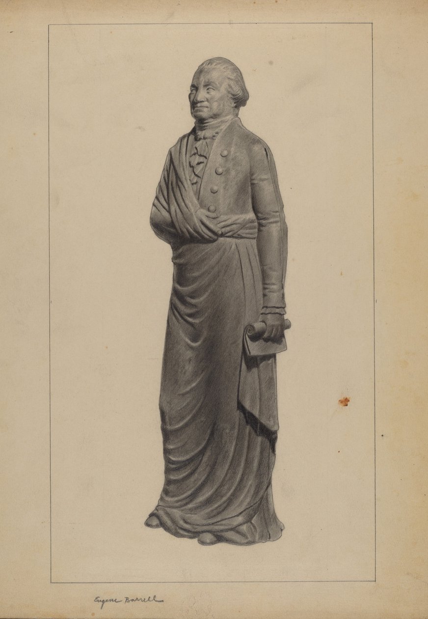 Støpejernsfigur av Eugene Barrell