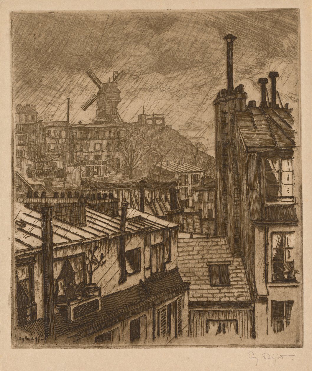 Montmartre, Moulin de la Galette, 1897. av Eugene Bejot