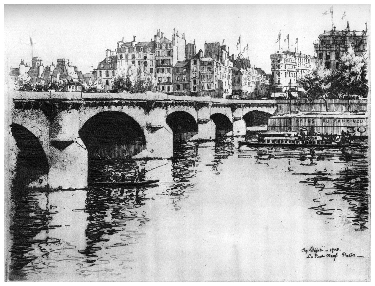 Pont Neuf, c1870-1930 1924 av Eugene Bejot