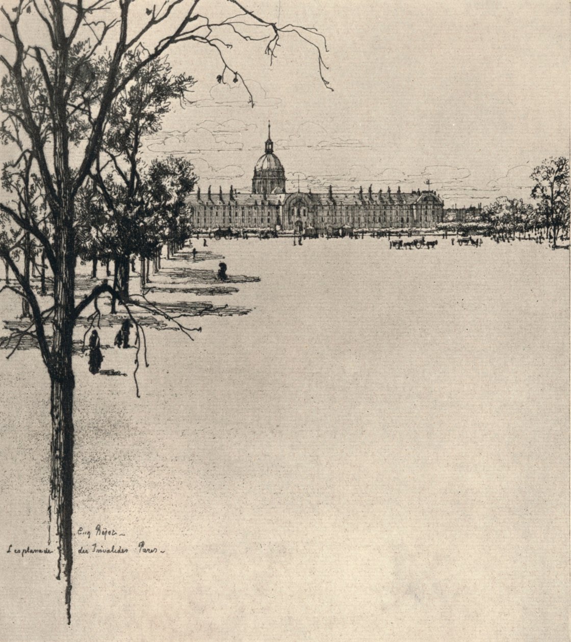 Esplanade av Les Invalides, 1915 av Eugene Bejot