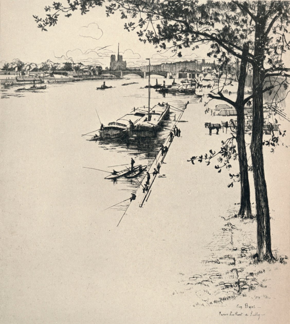 Pont de Sully, 1915 av Eugene Bejot