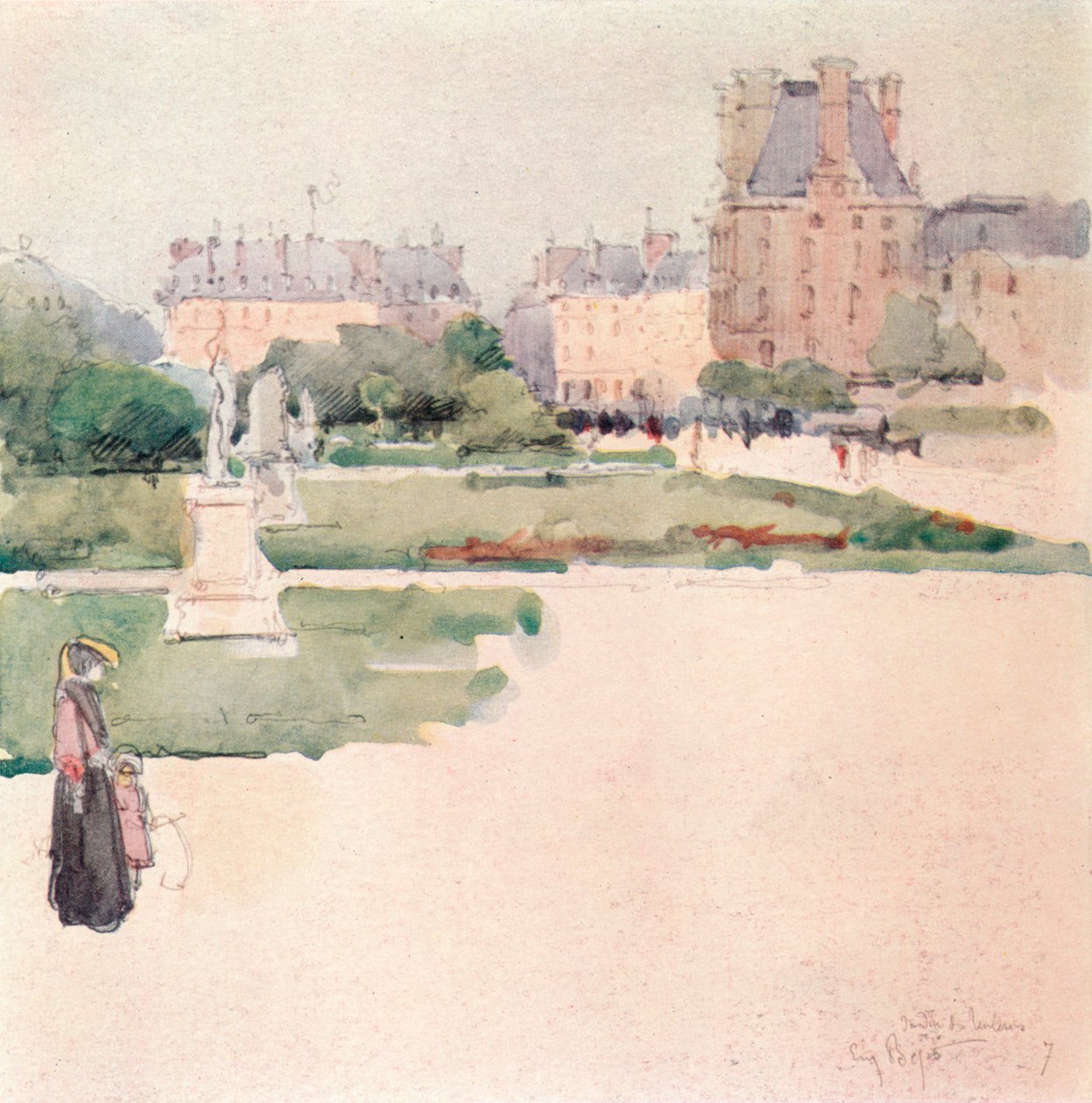 Tuileriene, 1915 av Eugene Bejot