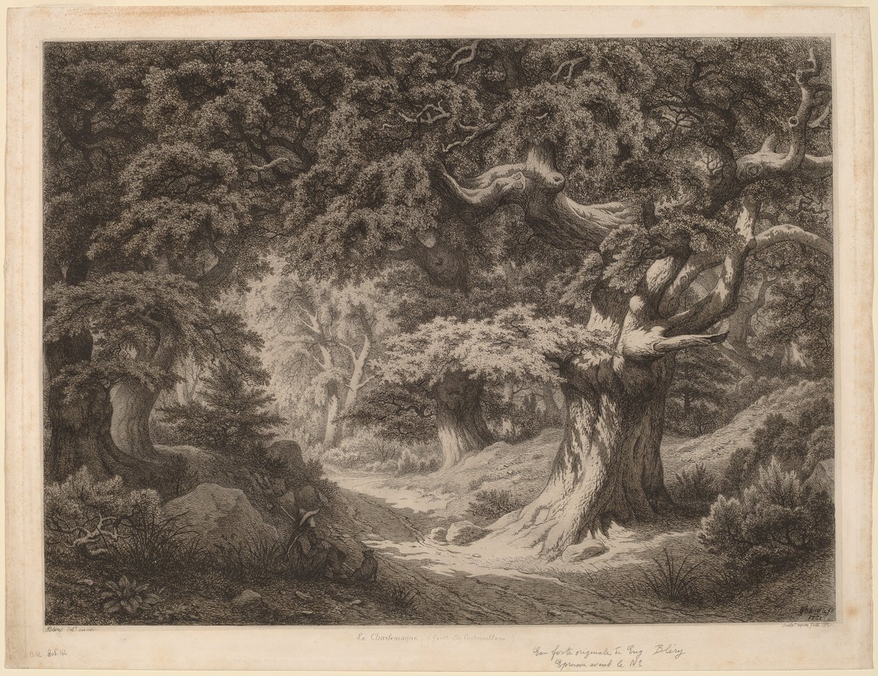 Charlemagne-skogen i Fontainebleau, 1861. av Eugene Bléry