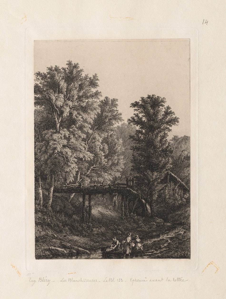 The Laundresses, 1838. av Eugene Bléry