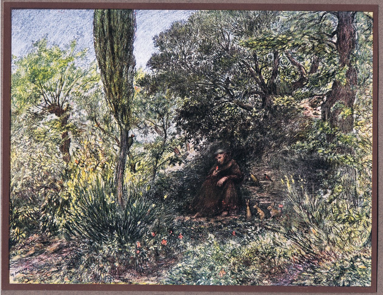 En munk som mediterer i ensomhet, 1919 av Eugene Burnand