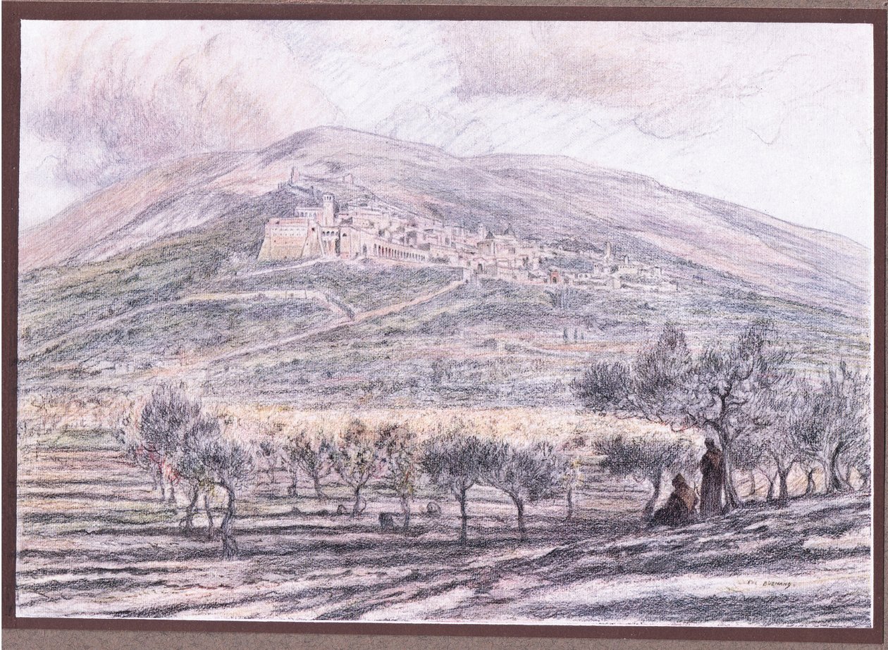 Assisi, 1919 av Eugene Burnand
