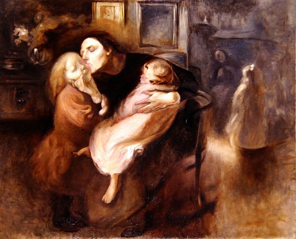 Study for Maternity (olje på lerret) av Eugène Carrière