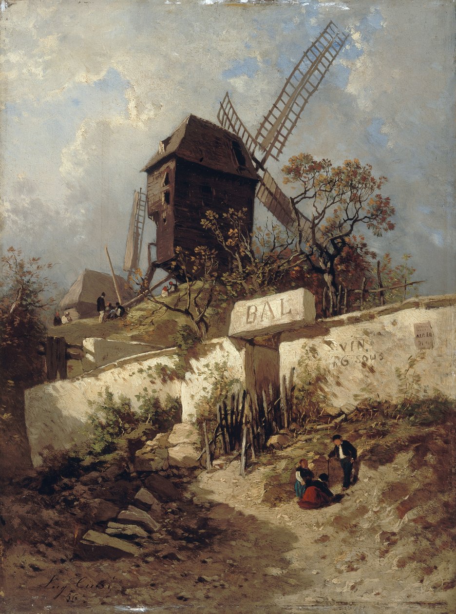 Moulin de la Galette i Montmartre av Eugene Ciceri