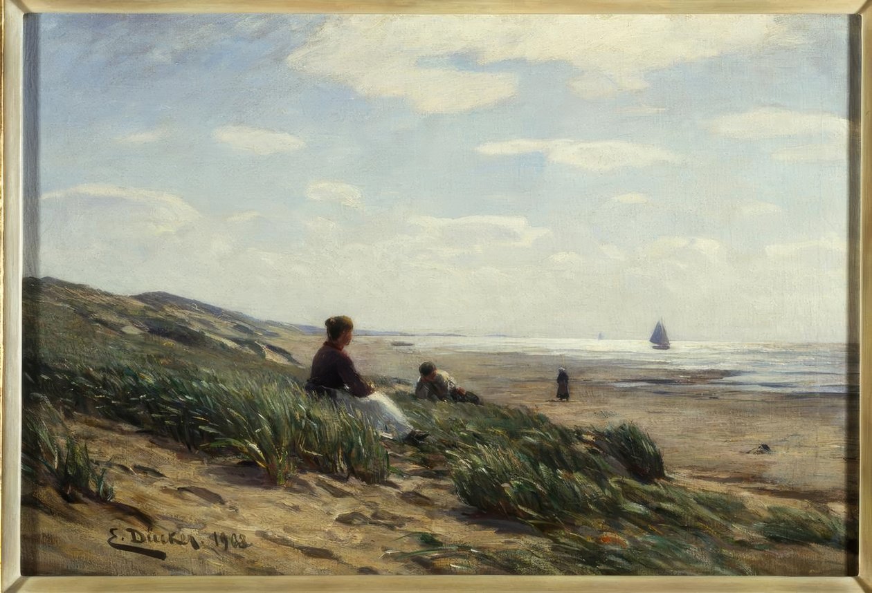 E. Dücker, på sanddynen av Eugene Gustav Dücker