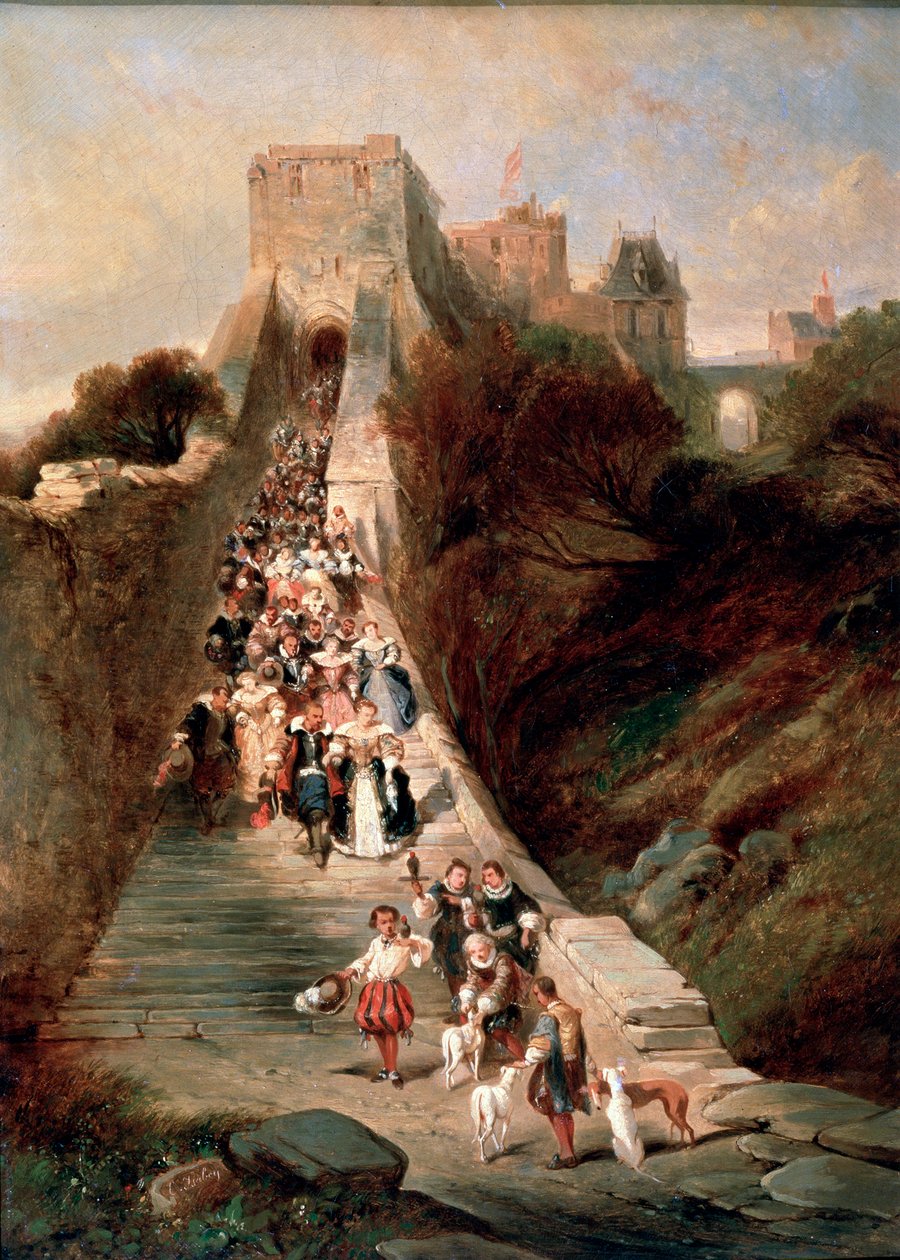 Forlater slottet, 1800-tallet av Eugene Isabey