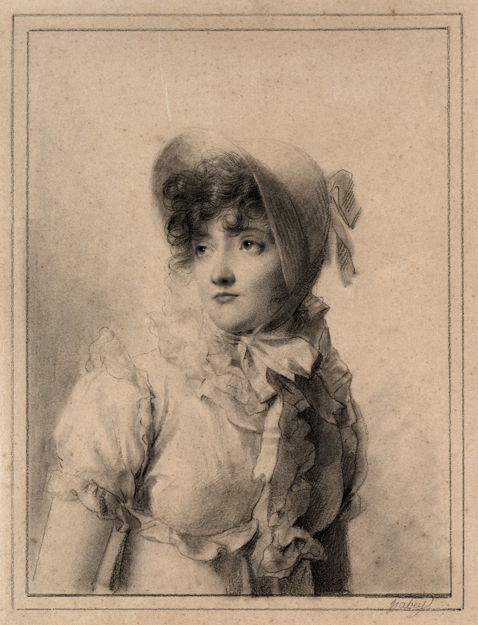 Portrett av Comtesse Starjinska, 1800-tallet. av Eugene Isabey