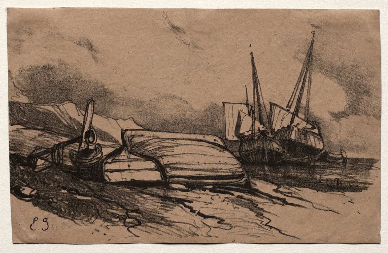 Seks marinesoldater av Eugene Isabey