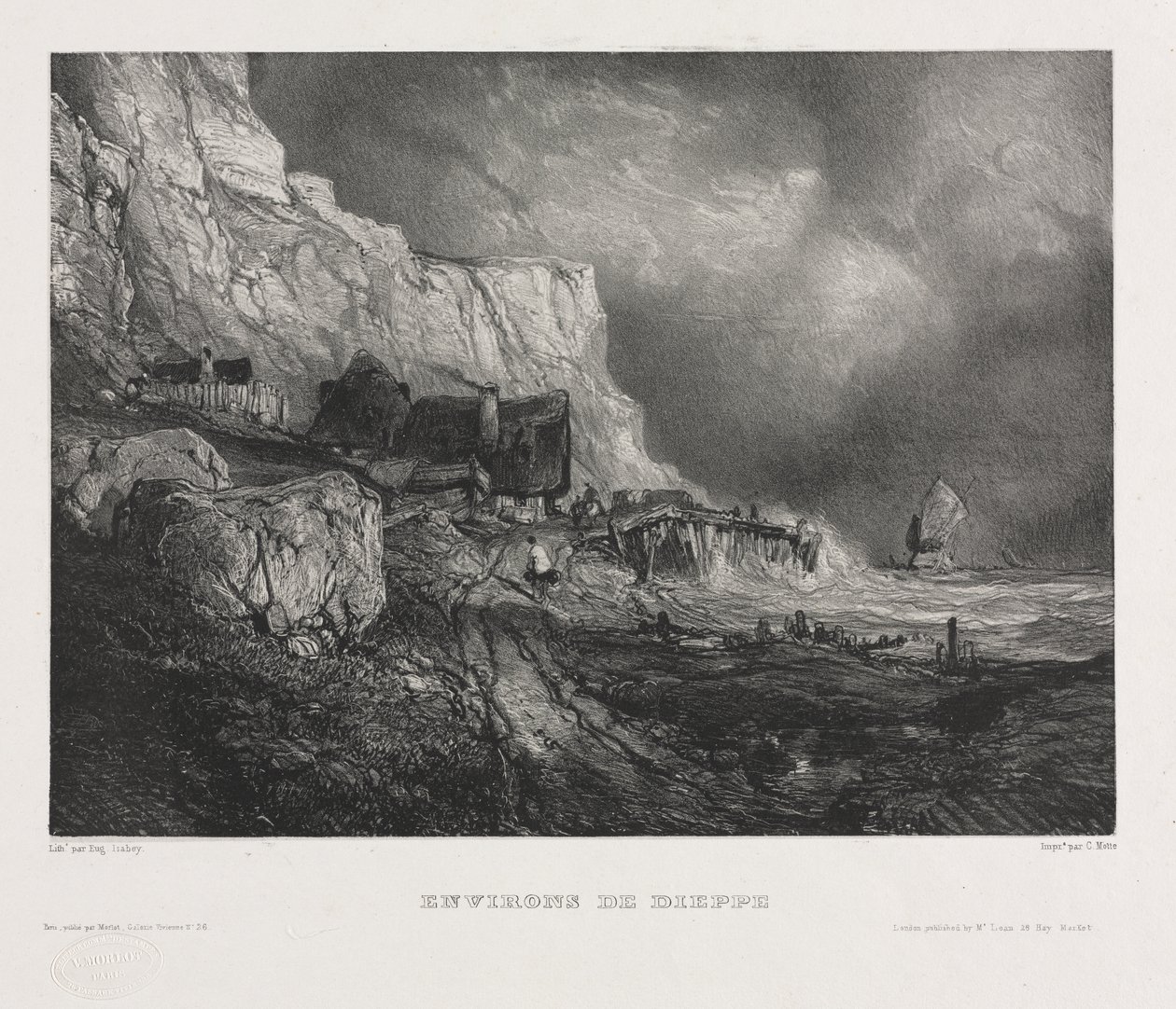 Six Marines: Environs of Dieppe av Eugene Isabey