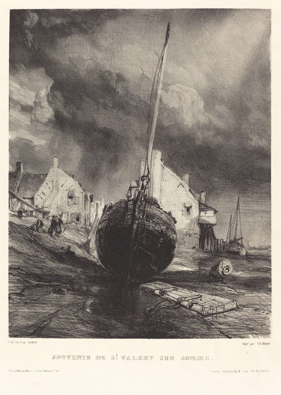 Suvenir fra St. Valéry sur Somme av Eugene Isabey