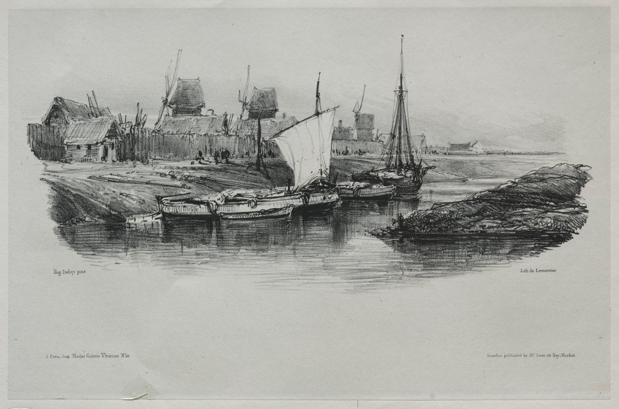 Suvenirer: Canal Bank, 1832. av Eugene Isabey