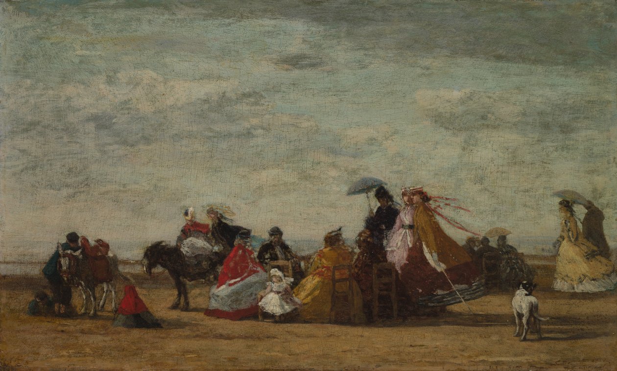 Strandscene, ca. 1865-1867. av Eugene Louis Boudin