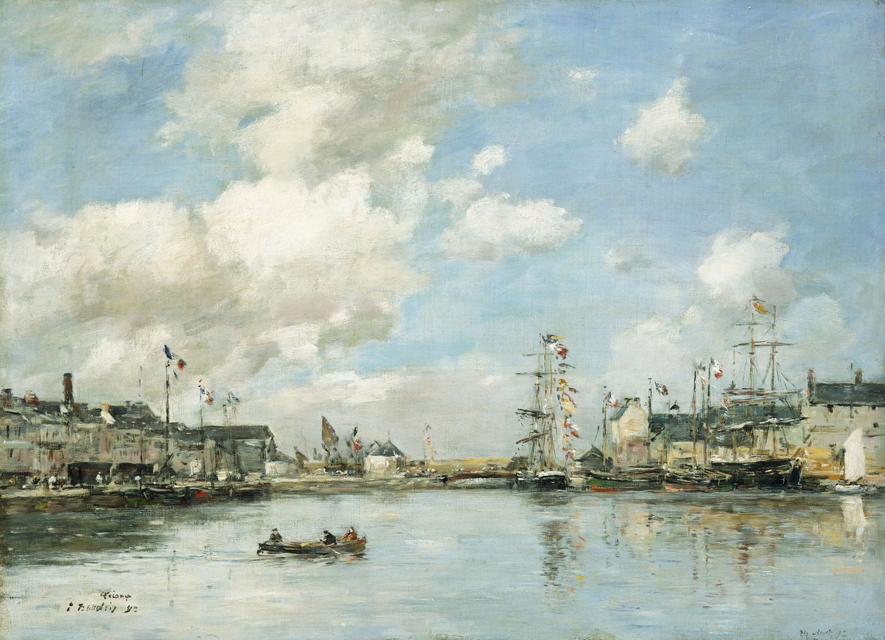 Fecamp, bassenget, 1892 av Eugene Louis Boudin