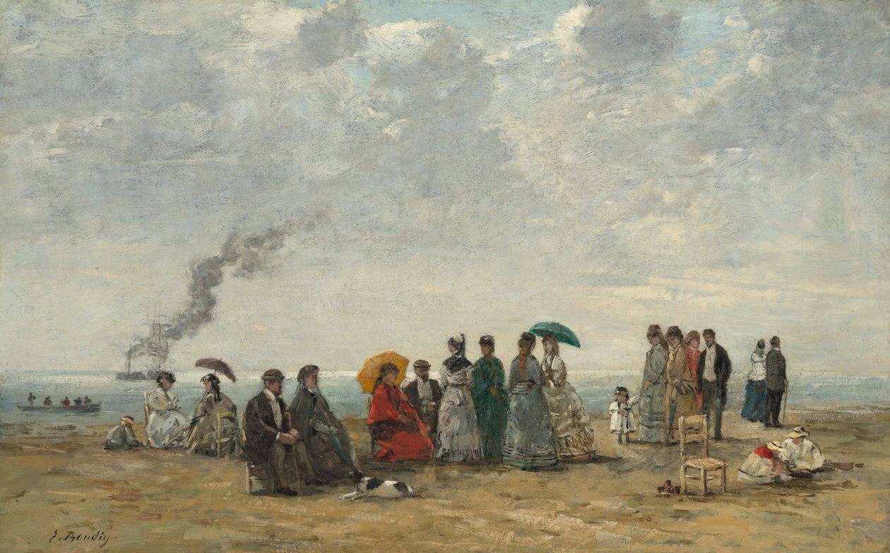 Figurer på stranden, ca. 18671870. av Eugene Louis Boudin