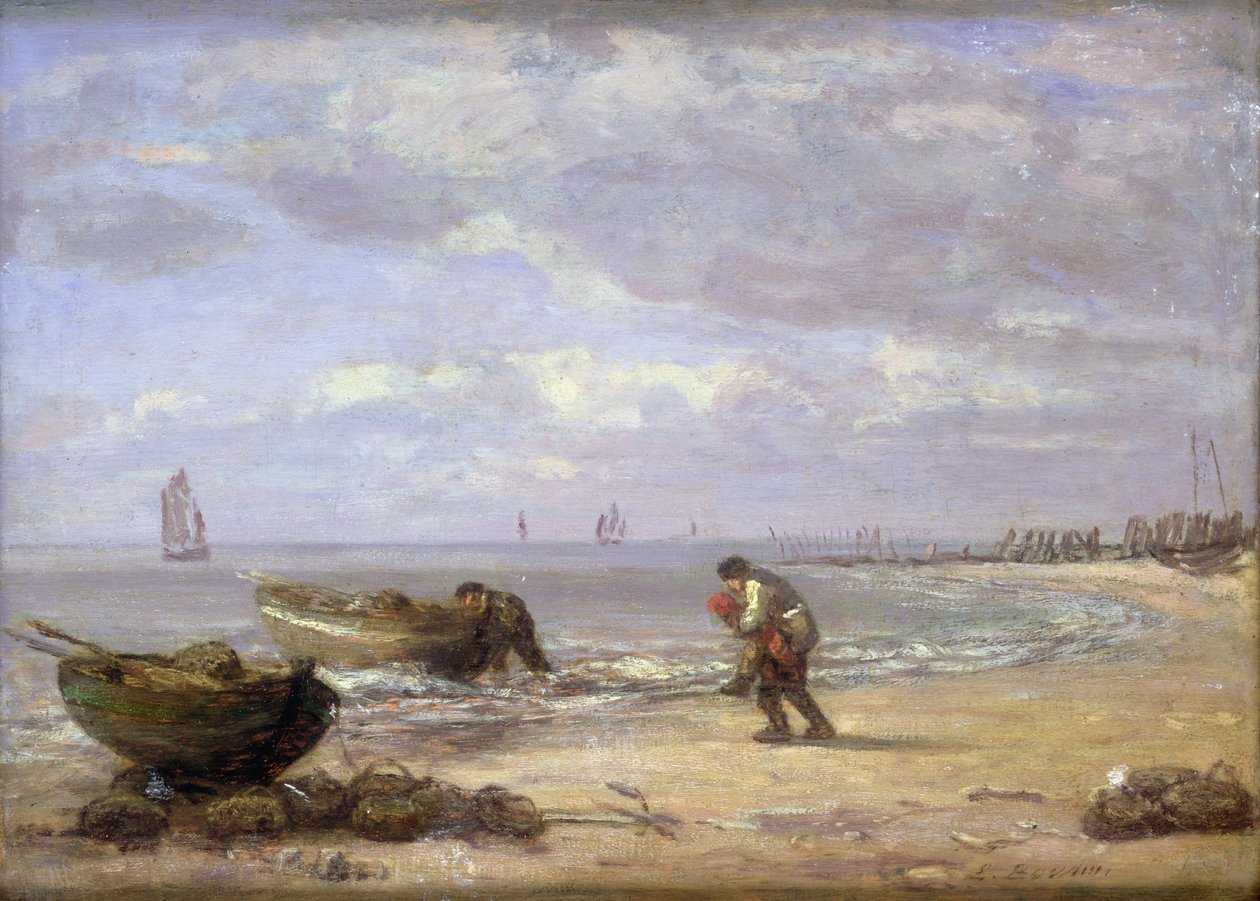 Lavvann nær Honfleur av Eugene Louis Boudin