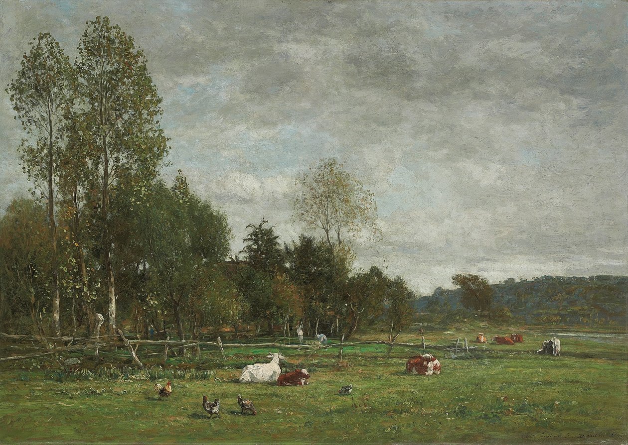 Beite nær Honfleur, 1864 av Eugene Louis Boudin