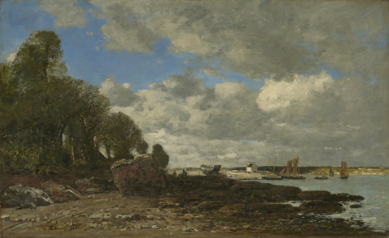 Plougastel, fergeovergangen, 1873 av Eugene Louis Boudin