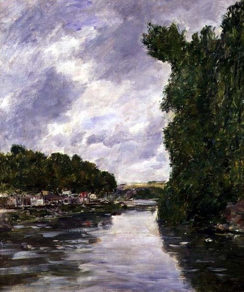 Elven nær Abbeville av Eugene Louis Boudin