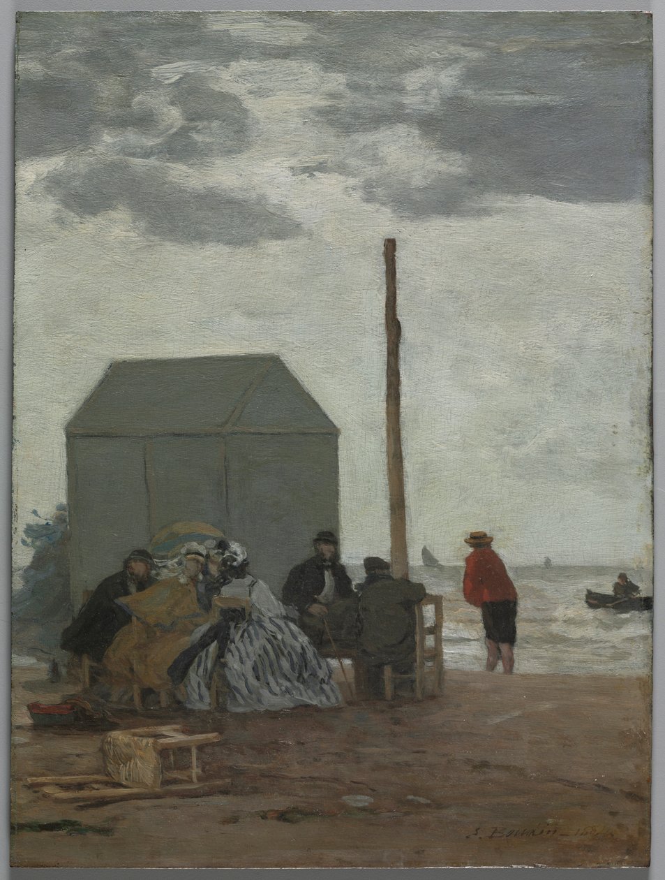 Stranden ved Deauville, 1864. av Eugene Louis Boudin