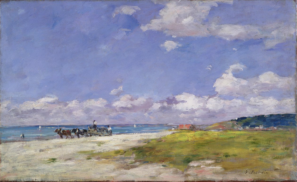 Stranden ved Trouville, ca. 1887-96 av Eugene Louis Boudin