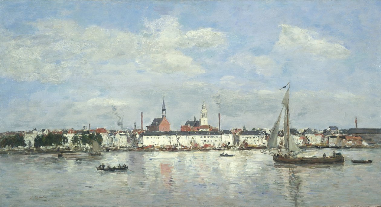 Kaien i Antwerpen av Eugene Louis Boudin