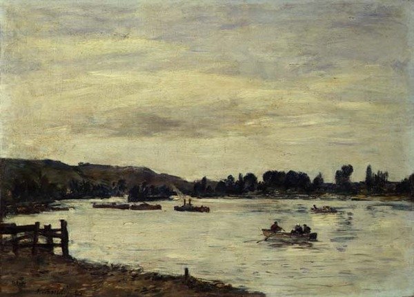 Seinen nær Rouen av Eugene Louis Boudin