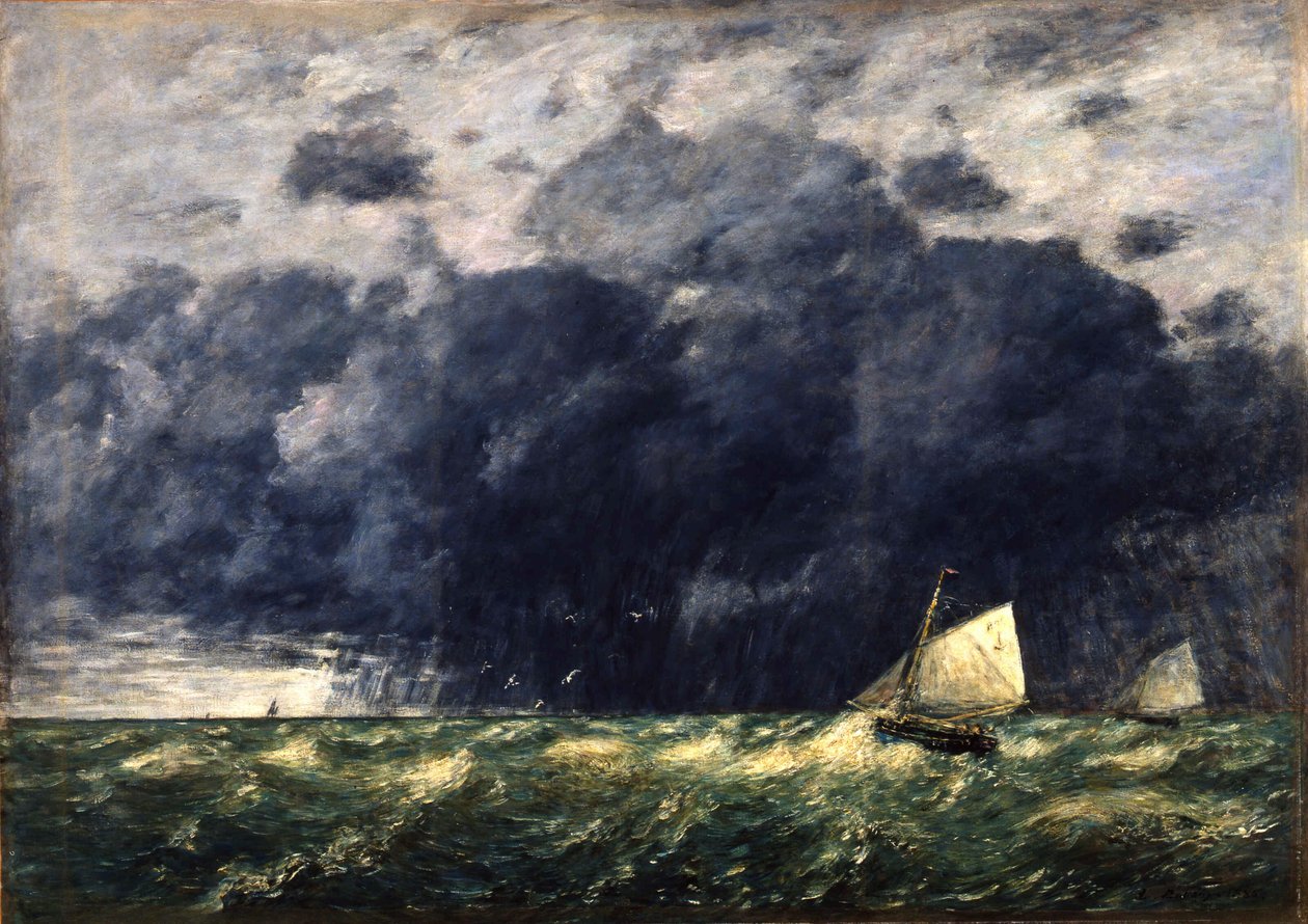 A Squall, 1886. av Eugene Louis Boudin