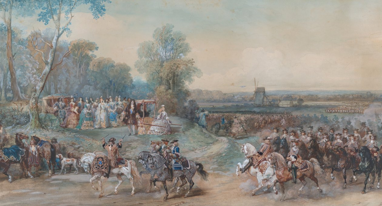 Camp of Compiègne, 1698, ca. 1860. av Eugene Louis Lami