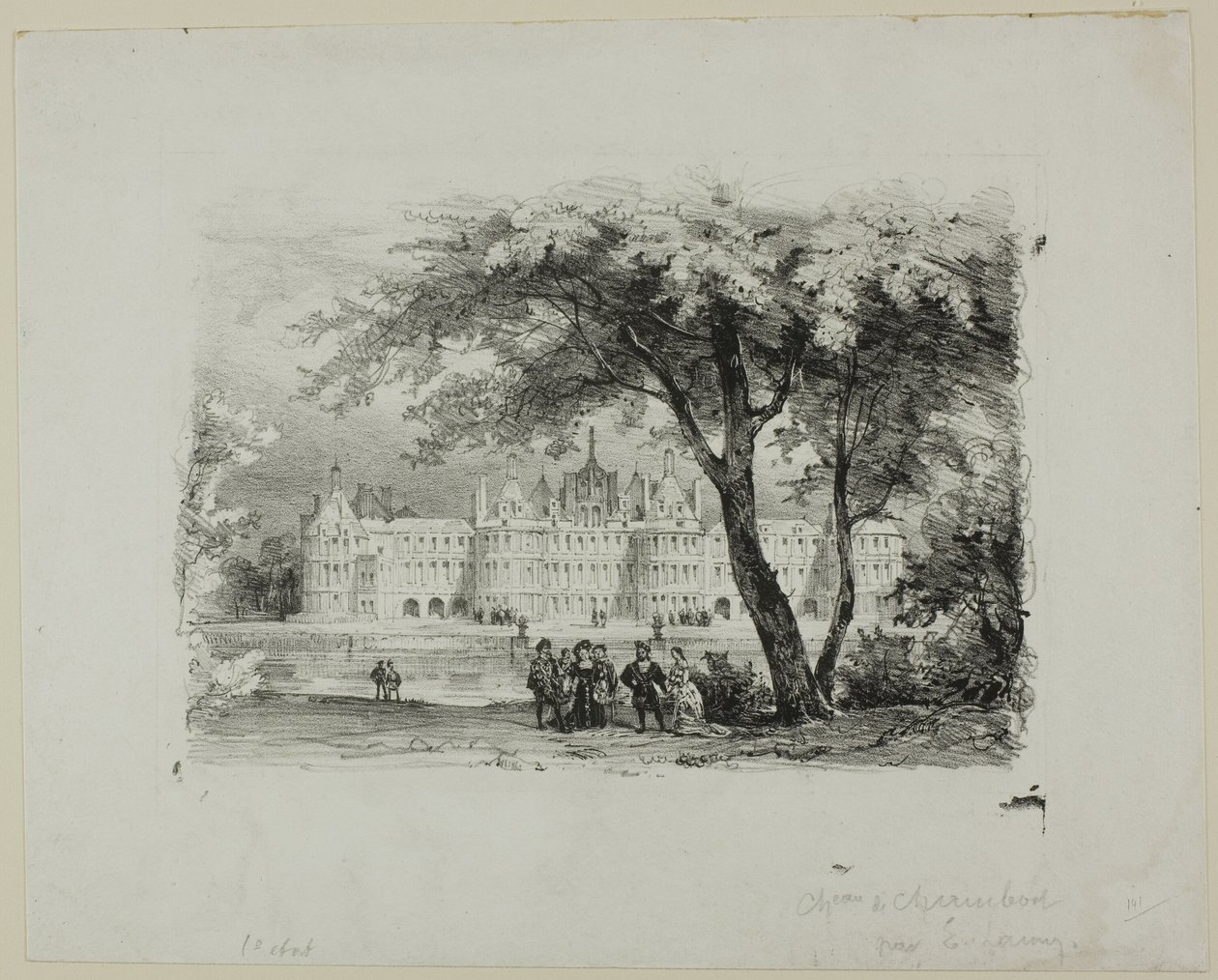 Chambord slott av Eugene Louis Lami