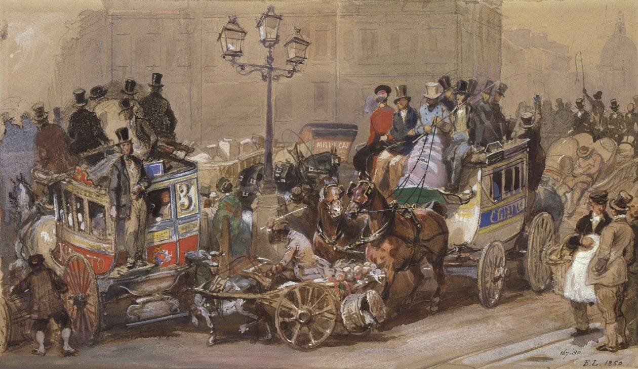 Ludgate Circus av Eugene Louis Lami