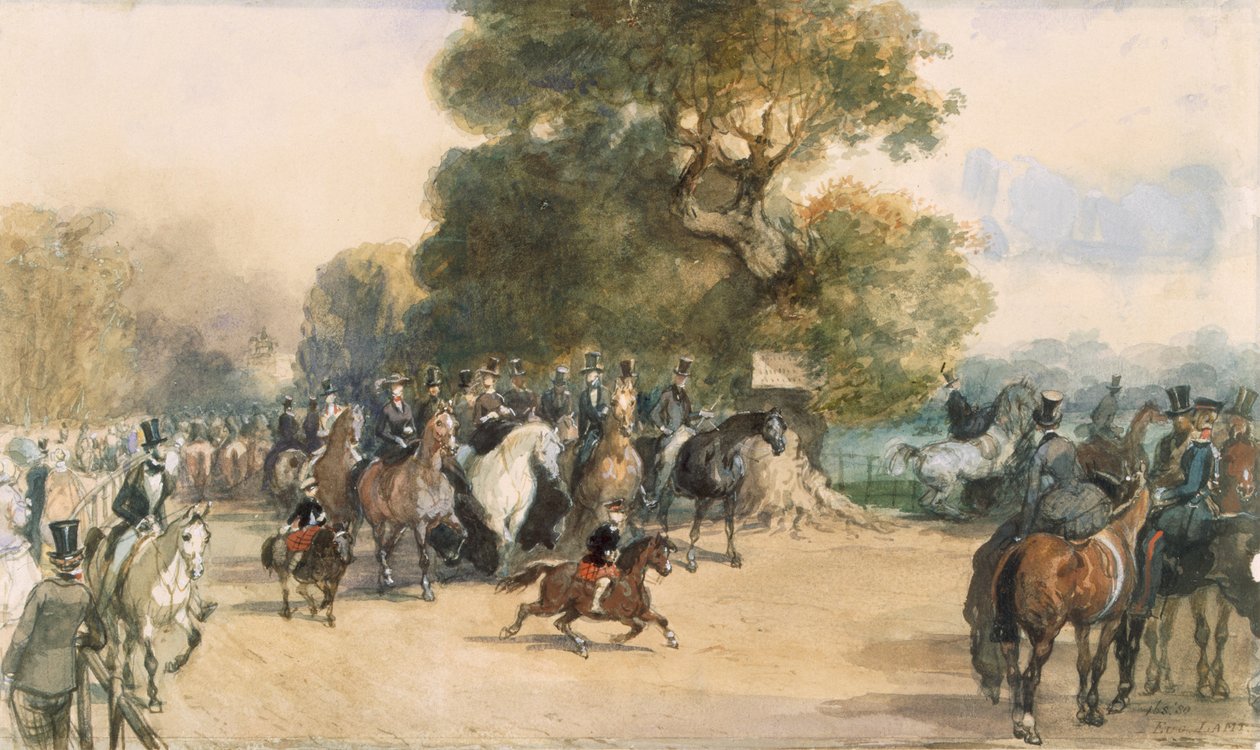 Scene i Hyde Park av Eugene Louis Lami