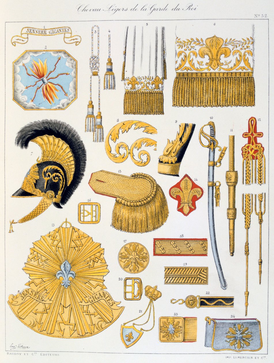 Lette hester fra Kongens Garde, Insignia av Eugene Titeux