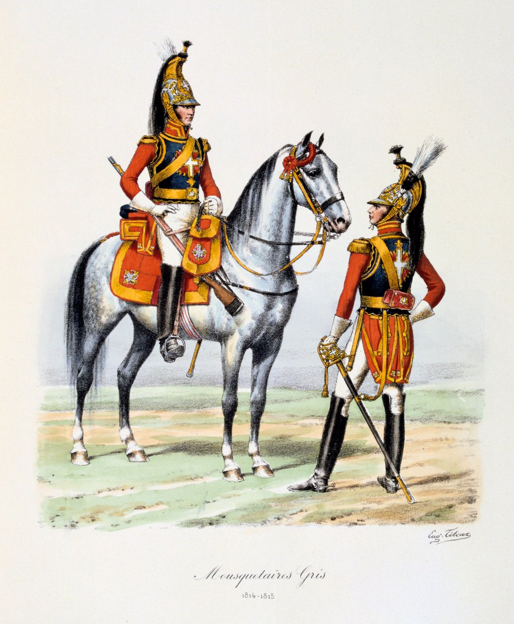 Grå musketerer, 1814-15 av Eugene Titeux