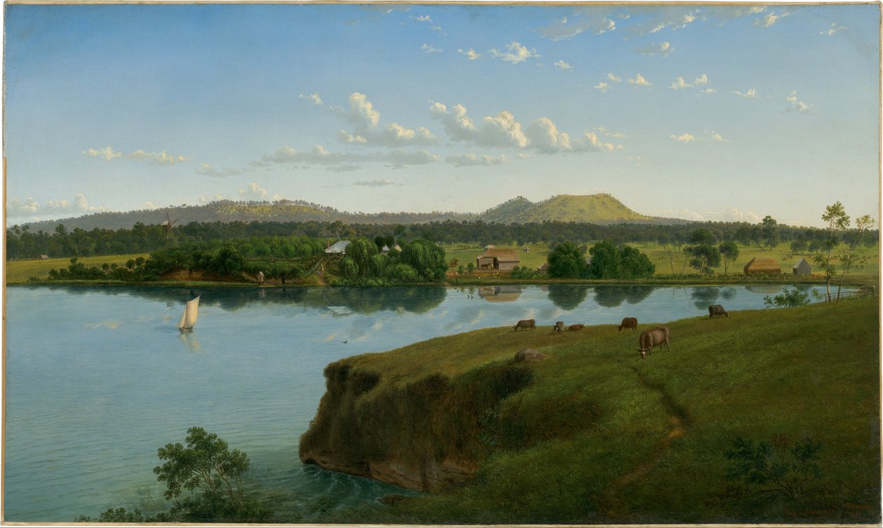 Purrumbete fra over innsjøen av Eugene von Guérard