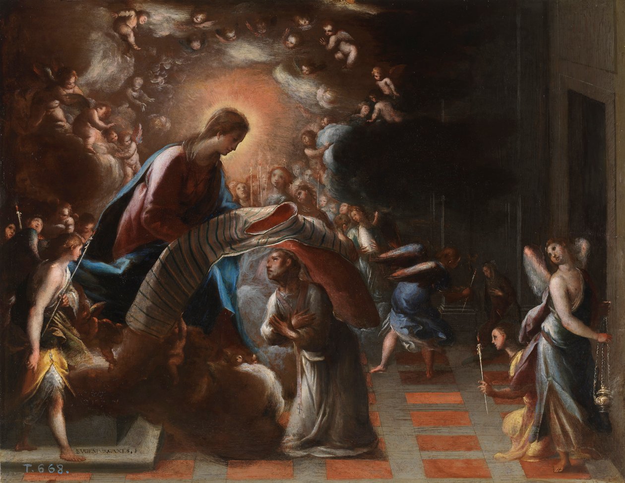 Påleggelsen av chasuble til Saint Ildefonso av Eugenio Caxes