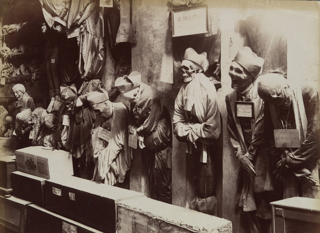 Katakombene, Kapusinerklosteret, Palermo, ca. 1895. av Eugenio Interguglielmi