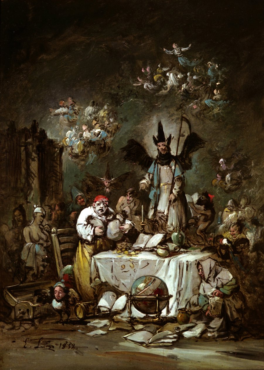 Allegorisk lunefull. The Avarice, 1852 av Eugenio Lucas Velázquez