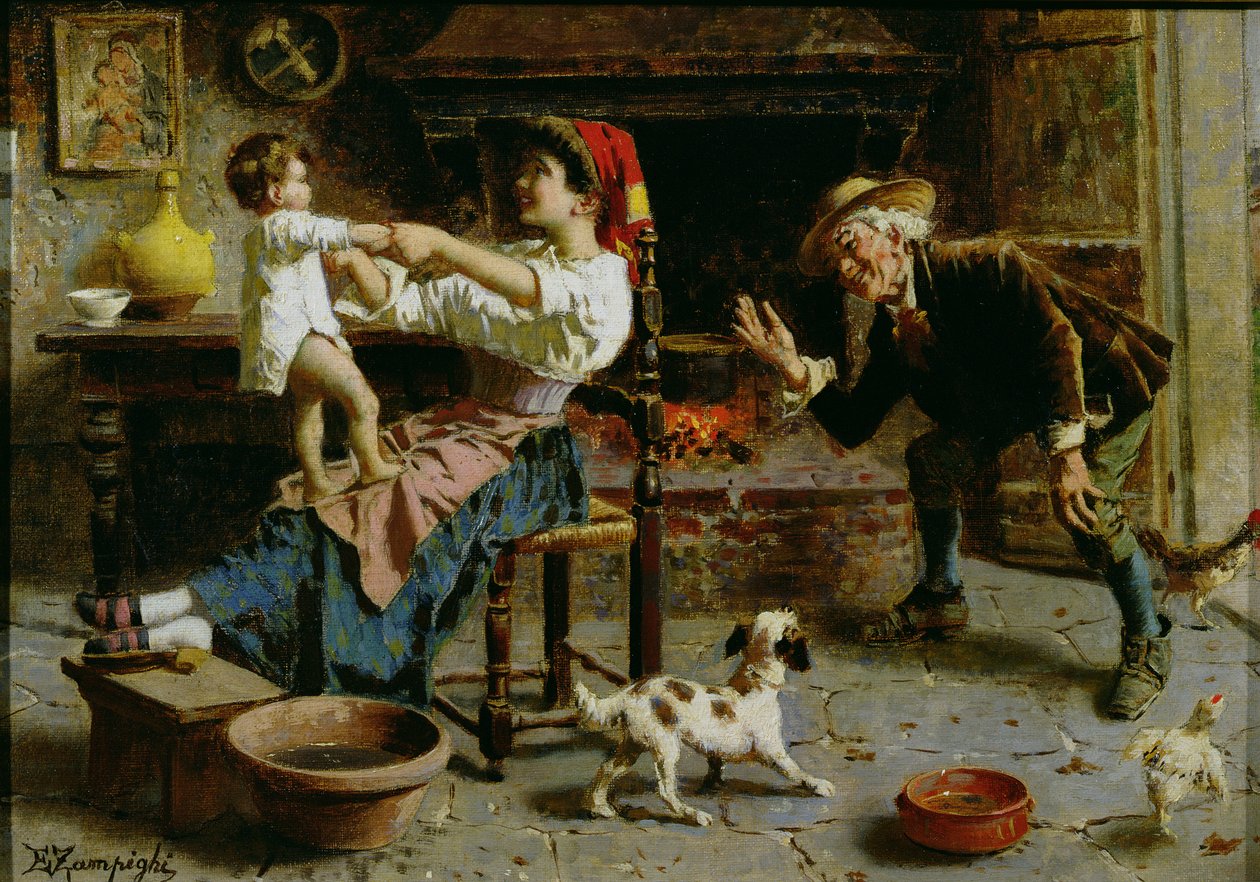 Mor og barn av Eugenio Zampighi
